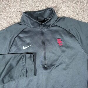 Nike Trojans SC Half Zip Pullover Jacket Mens L Gray USC Sweatshirt 36415X-SC6